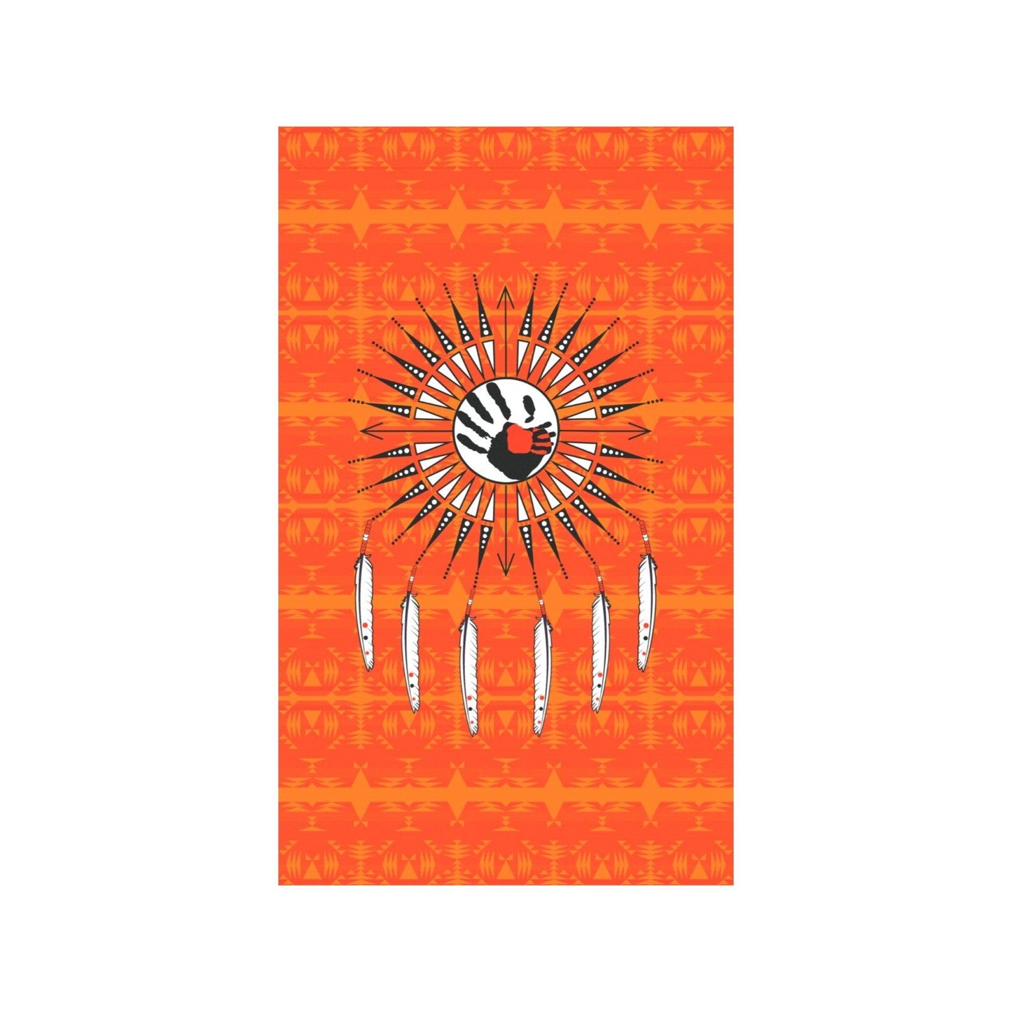 Between the Mountains Orange - Feather Directions Garden Flag 36''x60'' (Two Sides Printing) Garden Flag 36‘’x60‘’ (Two Sides) e-joyer 