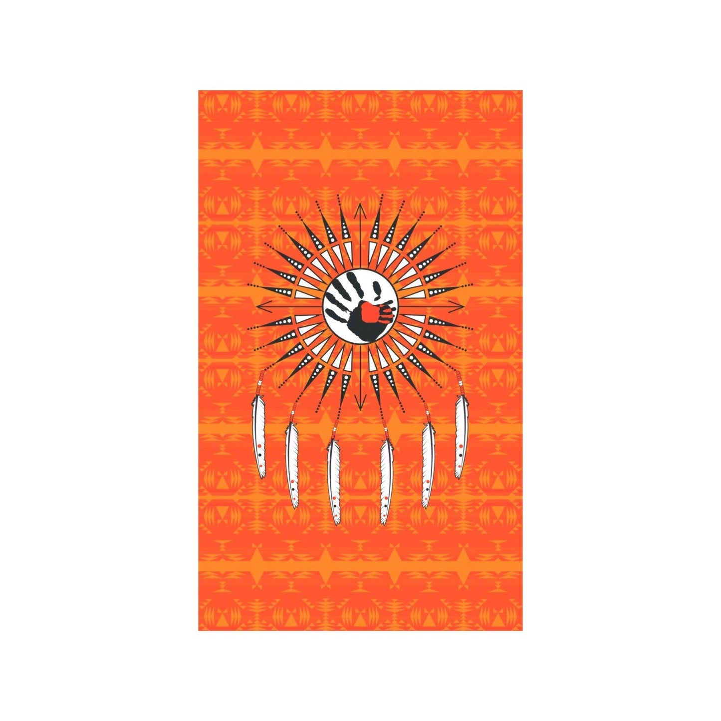 Between the Mountains Orange - Feather Directions Garden Flag 36''x60'' (Two Sides Printing) Garden Flag 36‘’x60‘’ (Two Sides) e-joyer 
