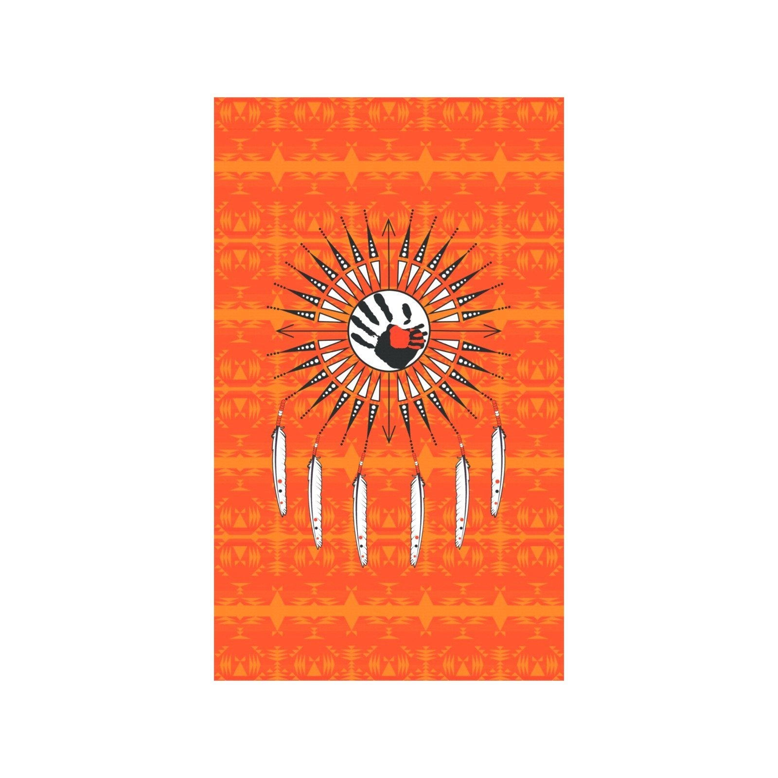 Between the Mountains Orange - Feather Directions Garden Flag 36''x60'' (Two Sides Printing) Garden Flag 36‘’x60‘’ (Two Sides) e-joyer 
