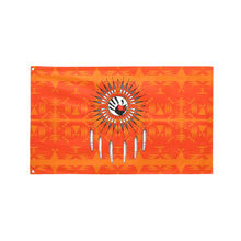 Load image into Gallery viewer, Between the Mountains Orange Feather Directions Garden Flag 59&quot;x35&quot; Garden Flag 59&quot;x35&quot; e-joyer 
