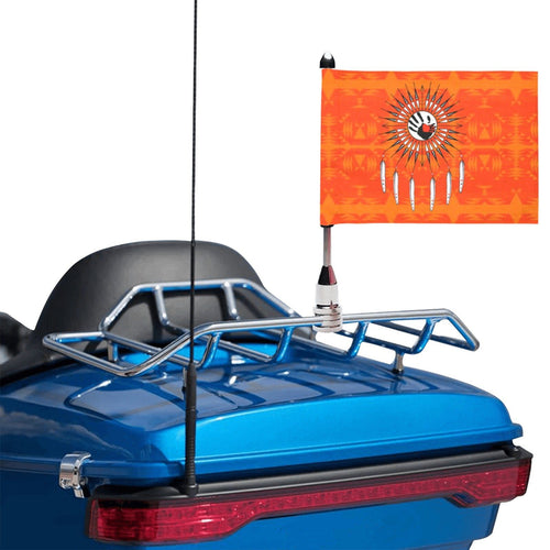 Between the Mountains Orange Feather Directions Motorcycle Flag (Twin Sides) Motorcycle Flag (Twin Sides) e-joyer 