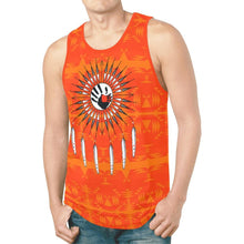 Load image into Gallery viewer, Between the Mountains Orange Feather Directions New All Over Print Tank Top for Men (Model T46) New All Over Print Tank Top for Men (T46) e-joyer 
