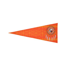 Load image into Gallery viewer, Between the Mountains Orange Feather Directions Trigonal Garden Flag 30&quot;x12&quot; Trigonal Garden Flag 30&quot;x12&quot; e-joyer 
