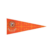 Load image into Gallery viewer, Between the Mountains Orange Feather Directions Trigonal Garden Flag 30&quot;x12&quot; Trigonal Garden Flag 30&quot;x12&quot; e-joyer 
