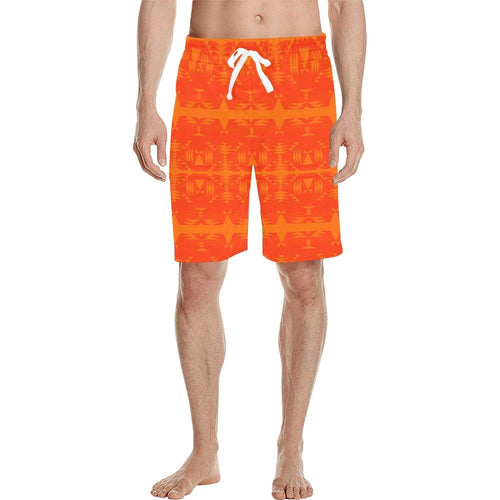 Between the Mountains Orange Men's All Over Print Casual Shorts (Model L23) Men's Casual Shorts (L23) e-joyer 