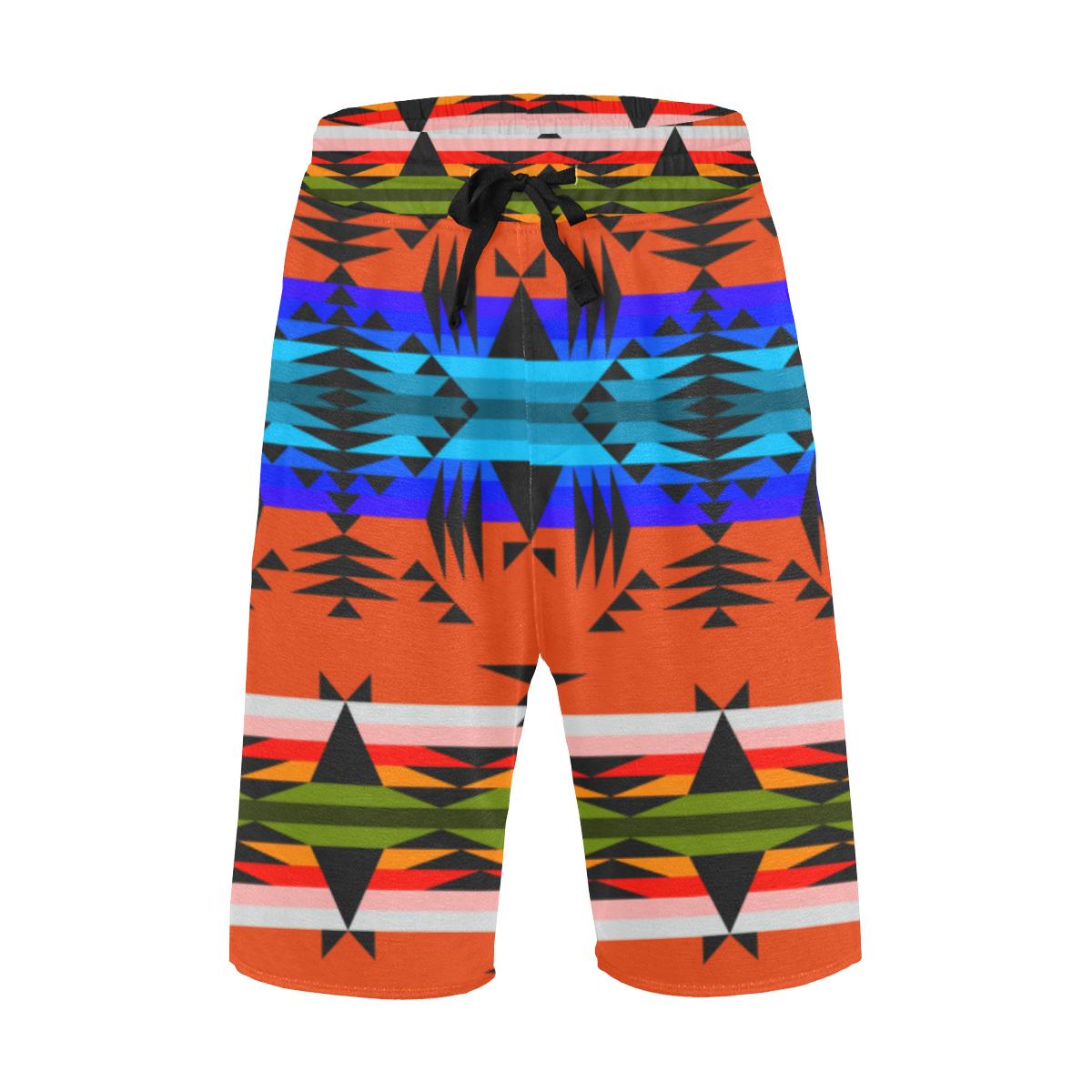 Between the Mountains Orange Men's All Over Print Casual Shorts (Model L23) Men's Casual Shorts (L23) e-joyer 