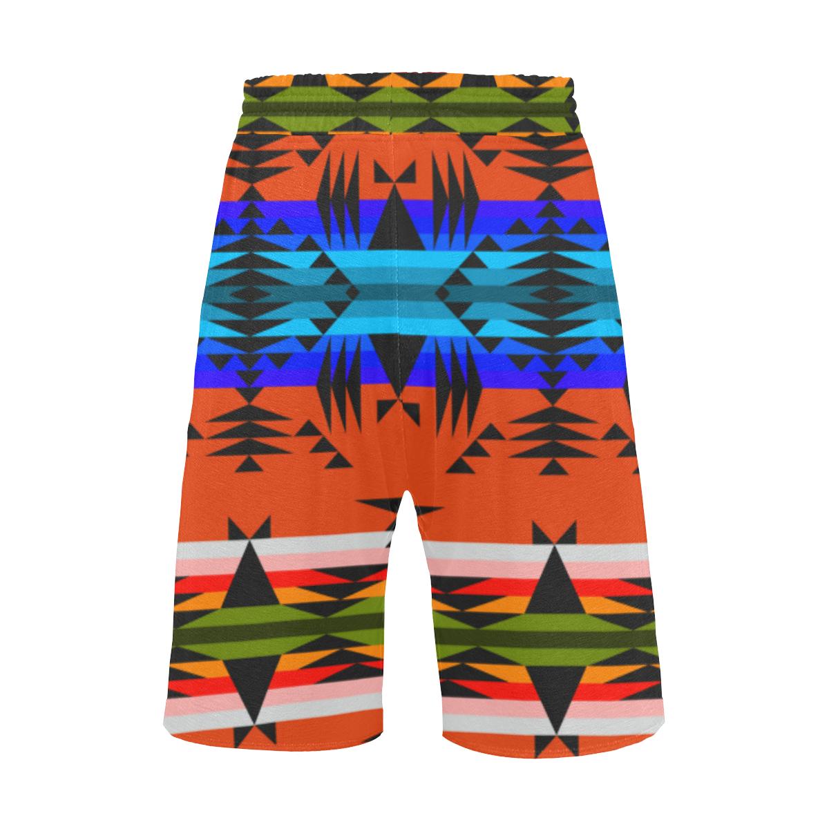Between the Mountains Orange Men's All Over Print Casual Shorts (Model L23) Men's Casual Shorts (L23) e-joyer 