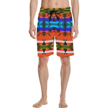 Load image into Gallery viewer, Between the Mountains Orange Men&#39;s All Over Print Casual Shorts (Model L23) Men&#39;s Casual Shorts (L23) e-joyer 
