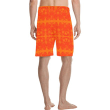 Load image into Gallery viewer, Between the Mountains Orange Men&#39;s All Over Print Casual Shorts (Model L23) Men&#39;s Casual Shorts (L23) e-joyer 
