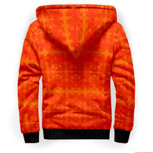 Load image into Gallery viewer, Between the Mountains Orange Orange Sherpa Hoodie hoodie Herman 
