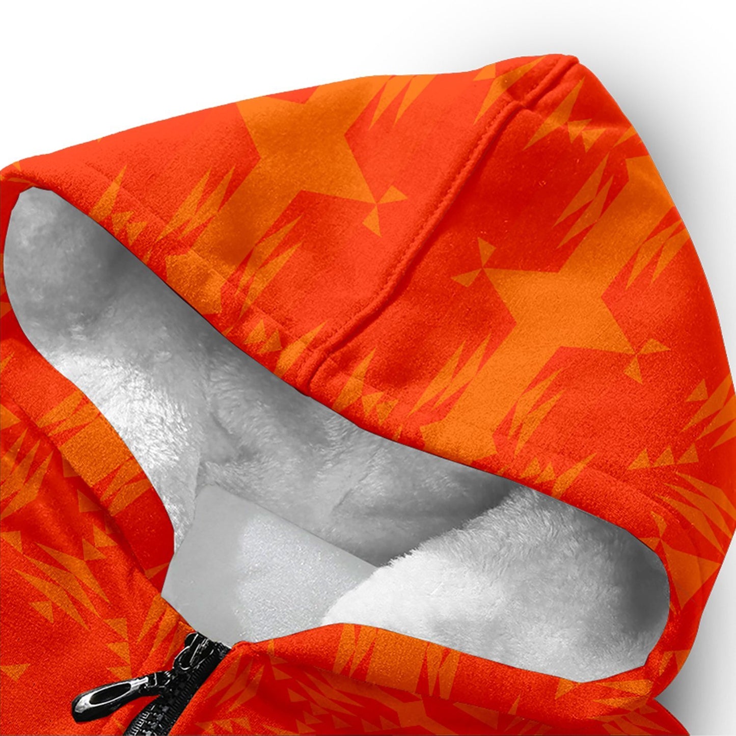 Between the Mountains Orange Orange Sherpa Hoodie hoodie Herman 