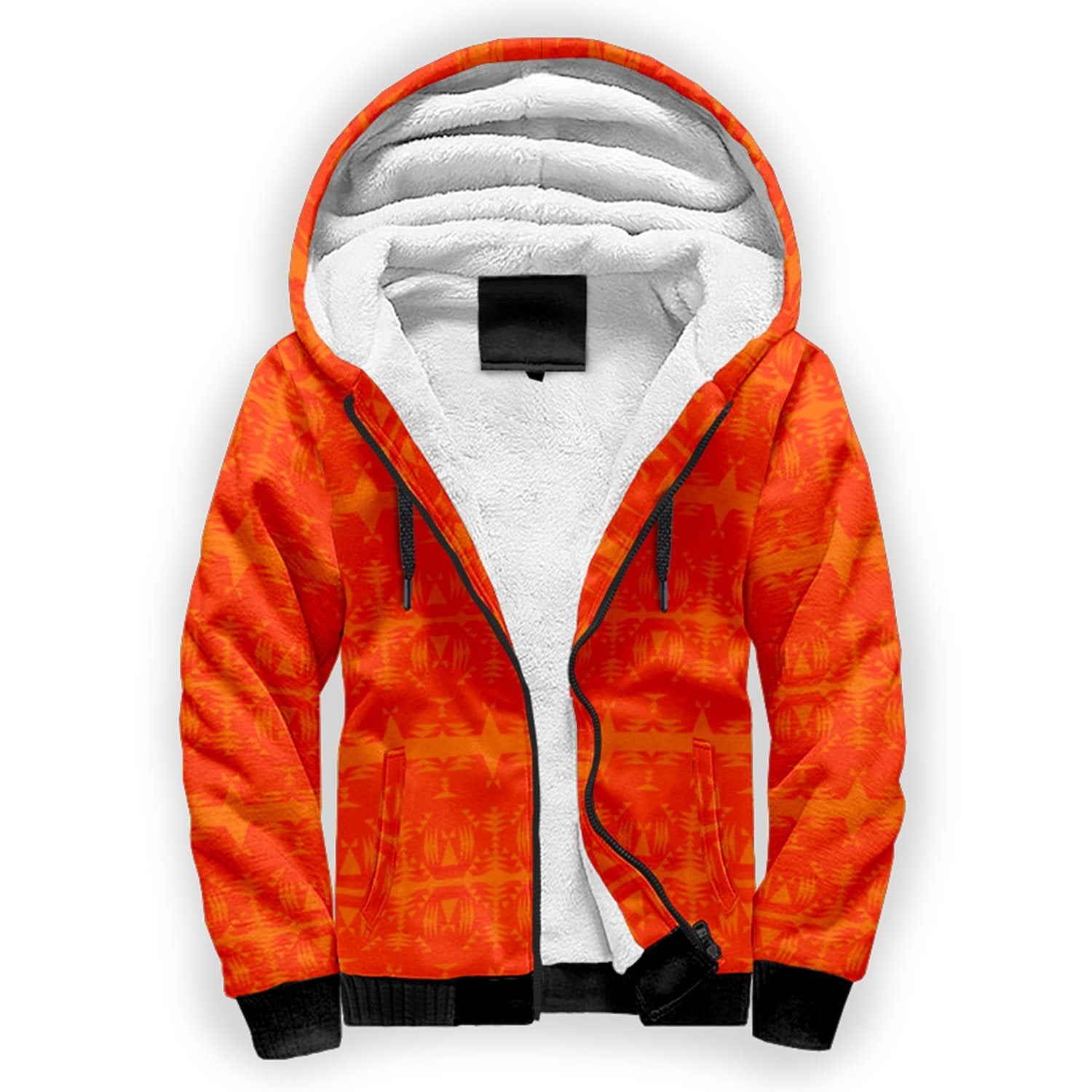 Between the Mountains Orange Orange Sherpa Hoodie hoodie Herman 