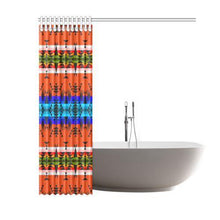 Load image into Gallery viewer, Between the Mountains Orange Shower Curtain 60&quot;x72&quot; Shower Curtain 60&quot;x72&quot; e-joyer 
