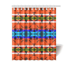 Load image into Gallery viewer, Between the Mountains Orange Shower Curtain 60&quot;x72&quot; Shower Curtain 60&quot;x72&quot; e-joyer 
