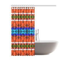 Load image into Gallery viewer, Between the Mountains Orange Shower Curtain 60&quot;x72&quot; Shower Curtain 60&quot;x72&quot; e-joyer 
