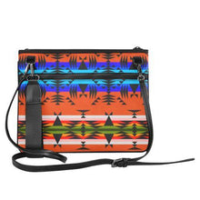 Load image into Gallery viewer, Between the Mountains Orange Slim Clutch Bag (Model 1668) Slim Clutch Bags (1668) e-joyer 
