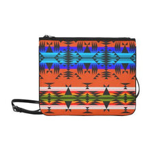 Load image into Gallery viewer, Between the Mountains Orange Slim Clutch Bag (Model 1668) Slim Clutch Bags (1668) e-joyer 
