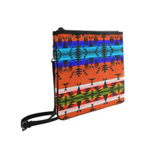 Load image into Gallery viewer, Between the Mountains Orange Slim Clutch Bag (Model 1668) Slim Clutch Bags (1668) e-joyer 
