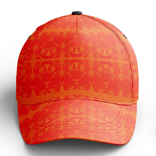 Between the Mountains Orange Snapback Hat hat Herman 