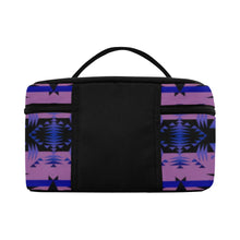 Load image into Gallery viewer, Between the Mountains Purple Cosmetic Bag/Large (Model 1658) Cosmetic Bag e-joyer 
