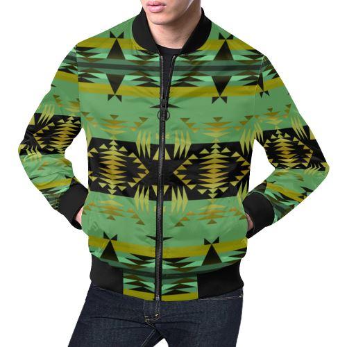 Between the Mountains Sage All Over Print Bomber Jacket for Men/Large Size (Model H19) All Over Print Bomber Jacket for Men/Large (H19) e-joyer 