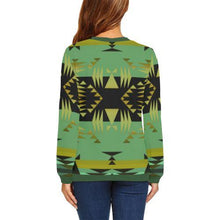 Load image into Gallery viewer, Between the Mountains Sage All Over Print Crewneck Sweatshirt for Women (Model H18) Crewneck Sweatshirt for Women (H18) e-joyer 
