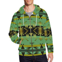 Load image into Gallery viewer, Between the Mountains Sage All Over Print Full Zip Hoodie for Men (Model H14) All Over Print Full Zip Hoodie for Men (H14) e-joyer 
