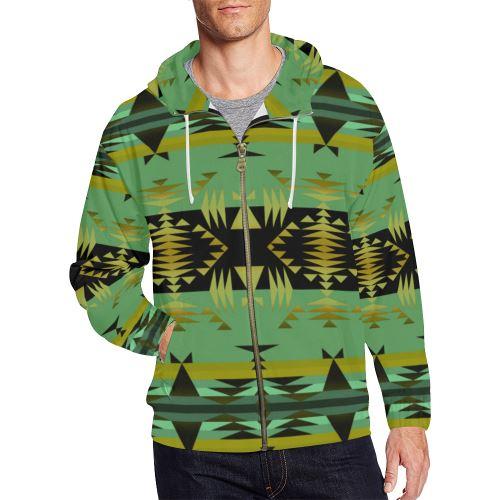 Between the Mountains Sage All Over Print Full Zip Hoodie for Men (Model H14) All Over Print Full Zip Hoodie for Men (H14) e-joyer 