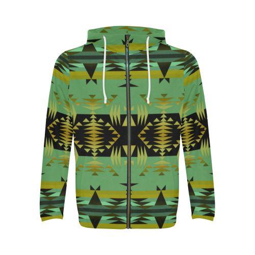 Between the Mountains Sage All Over Print Full Zip Hoodie for Men (Model H14) All Over Print Full Zip Hoodie for Men (H14) e-joyer 