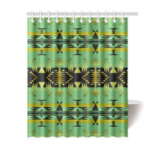 Load image into Gallery viewer, Between the Mountains Sage Shower Curtain 60&quot;x72&quot; Shower Curtain 60&quot;x72&quot; e-joyer 
