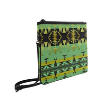 Load image into Gallery viewer, Between the Mountains Sage Slim Clutch Bag (Model 1668) Slim Clutch Bags (1668) e-joyer 
