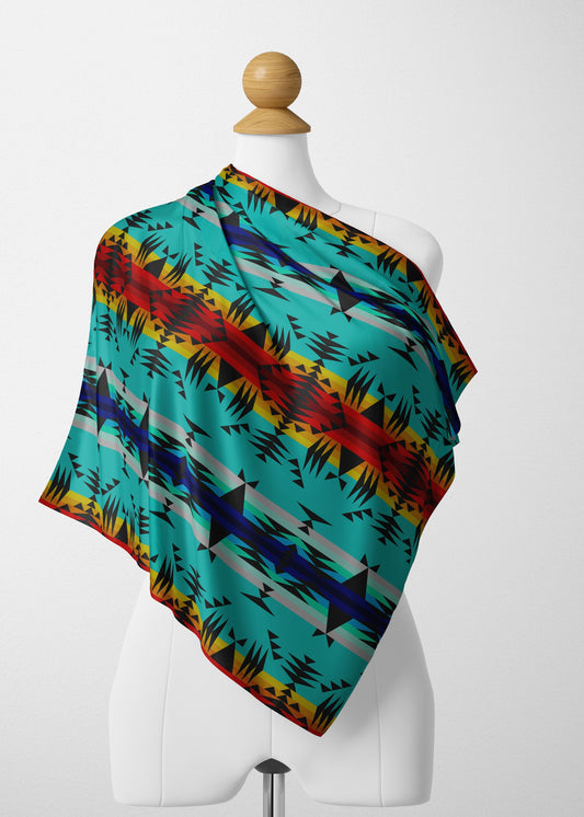 Between the Mountains Satin Shawl Scarf 49 Dzine 