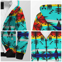 Load image into Gallery viewer, Between the Mountains Sherpa Hoodie 49 Dzine 
