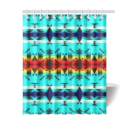 Between the Mountains Shower Curtain 60"x72" Shower Curtain 60"x72" e-joyer 