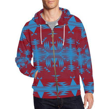 Load image into Gallery viewer, Between the Mountains Sierra Deep Lake All Over Print Full Zip Hoodie for Men (Model H14) All Over Print Full Zip Hoodie for Men (H14) e-joyer 
