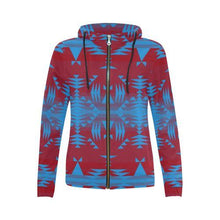 Load image into Gallery viewer, Between the Mountains Sierra Deep Lake All Over Print Full Zip Hoodie for Women (Model H14) All Over Print Full Zip Hoodie for Women (H14) e-joyer 
