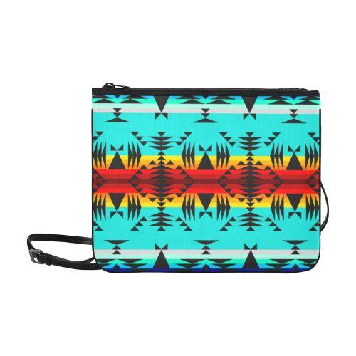 Between the Mountains Slim Clutch Bag (Model 1668) Slim Clutch Bags (1668) e-joyer 