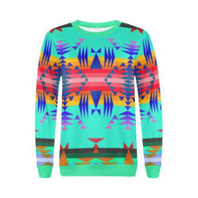 Load image into Gallery viewer, Between the Mountains Spring All Over Print Crewneck Sweatshirt for Women (Model H18) Crewneck Sweatshirt for Women (H18) e-joyer 
