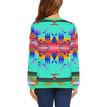 Load image into Gallery viewer, Between the Mountains Spring All Over Print Crewneck Sweatshirt for Women (Model H18) Crewneck Sweatshirt for Women (H18) e-joyer 
