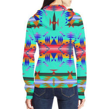 Load image into Gallery viewer, Between the Mountains Spring All Over Print Full Zip Hoodie for Women (Model H14) All Over Print Full Zip Hoodie for Women (H14) e-joyer 
