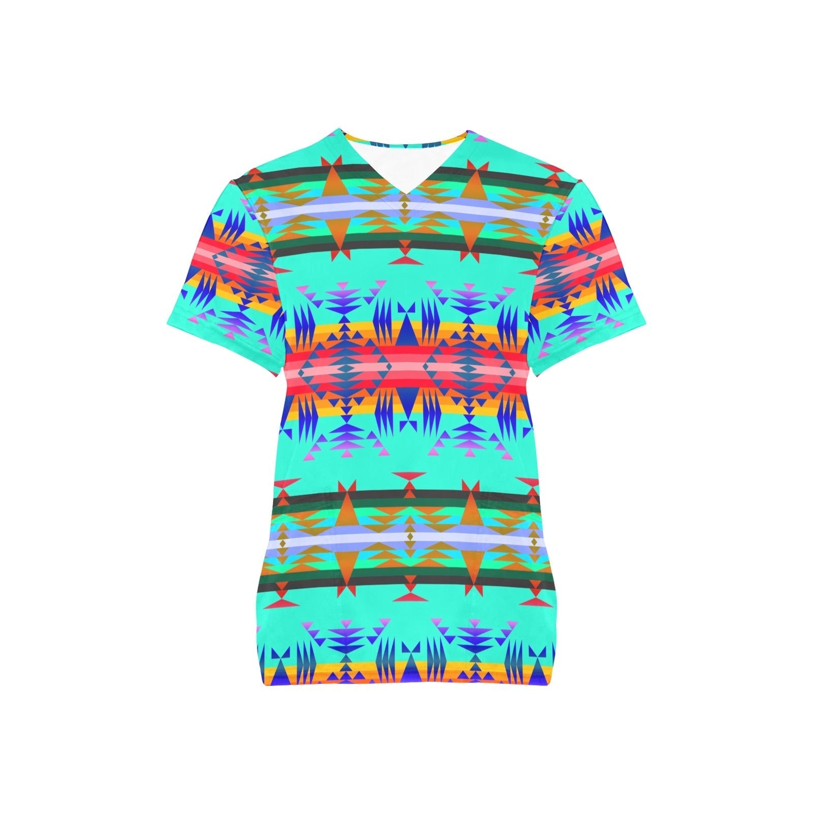Between the Mountains Spring All Over Print Scrub Top Scrub Top e-joyer 