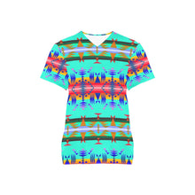 Load image into Gallery viewer, Between the Mountains Spring All Over Print Scrub Top Scrub Top e-joyer 
