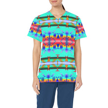 Load image into Gallery viewer, Between the Mountains Spring All Over Print Scrub Top Scrub Top e-joyer 
