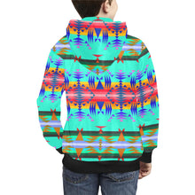 Load image into Gallery viewer, Between the Mountains Spring Kids&#39; All Over Print Hoodie (Model H38) Kids&#39; AOP Hoodie (H38) e-joyer 
