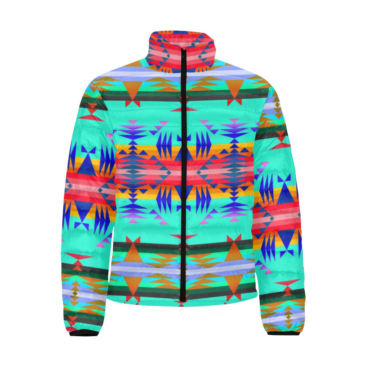 Between the Mountains Spring Men's Stand Collar Padded Jacket (Model H41) Men's Stand Collar Padded Jacket (H41) e-joyer 