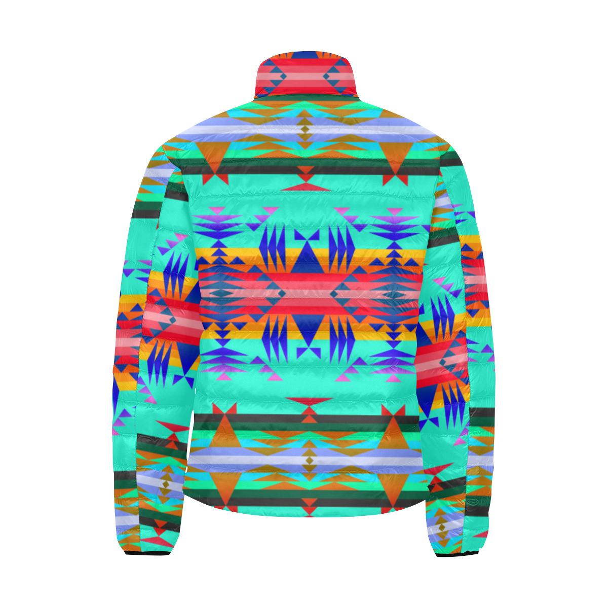 Between the Mountains Spring Men's Stand Collar Padded Jacket (Model H41) Men's Stand Collar Padded Jacket (H41) e-joyer 