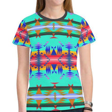 Load image into Gallery viewer, Between the Mountains Spring New All Over Print T-shirt for Women (Model T45) New All Over Print T-shirt for Women (T45) e-joyer 
