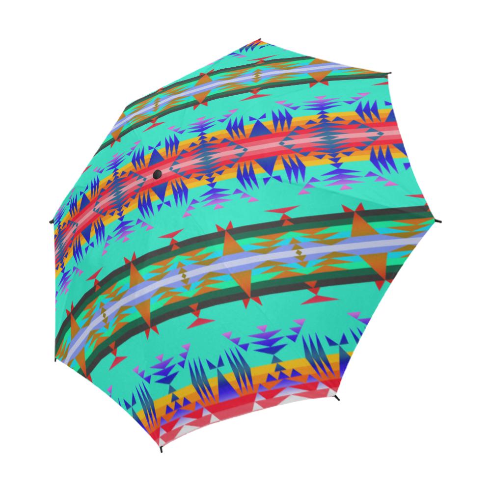 Between the Mountains Spring Semi-Automatic Foldable Umbrella Semi-Automatic Foldable Umbrella e-joyer 