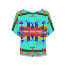 Load image into Gallery viewer, Between the Mountains Spring Women&#39;s Batwing-Sleeved Blouse T shirt (Model T44) Women&#39;s Batwing-Sleeved Blouse T shirt (T44) e-joyer 
