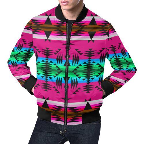 Between the Mountains Sunset All Over Print Bomber Jacket for Men/Large Size (Model H19) All Over Print Bomber Jacket for Men/Large (H19) e-joyer 